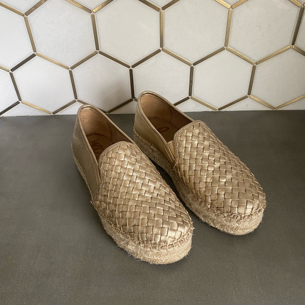 Sam Edelman Espadrilles gold- worn 1x
